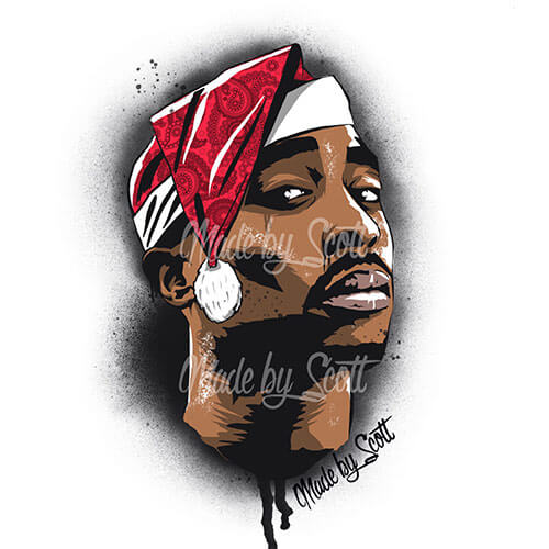 Tupac Christmas Artwork